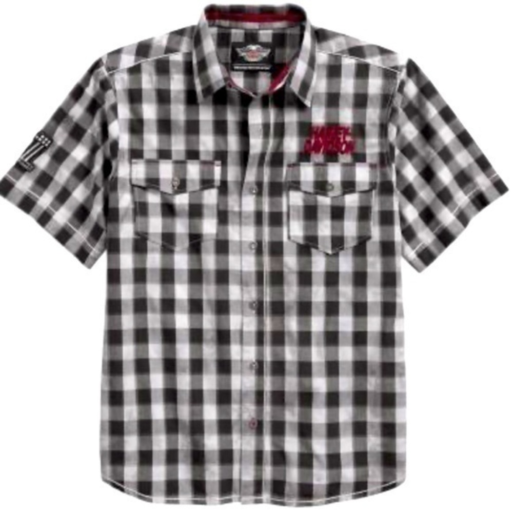 ▶️ Harley Davidson ◀️ CHAIN STITCH PLAID SHIRT. Extra Large.